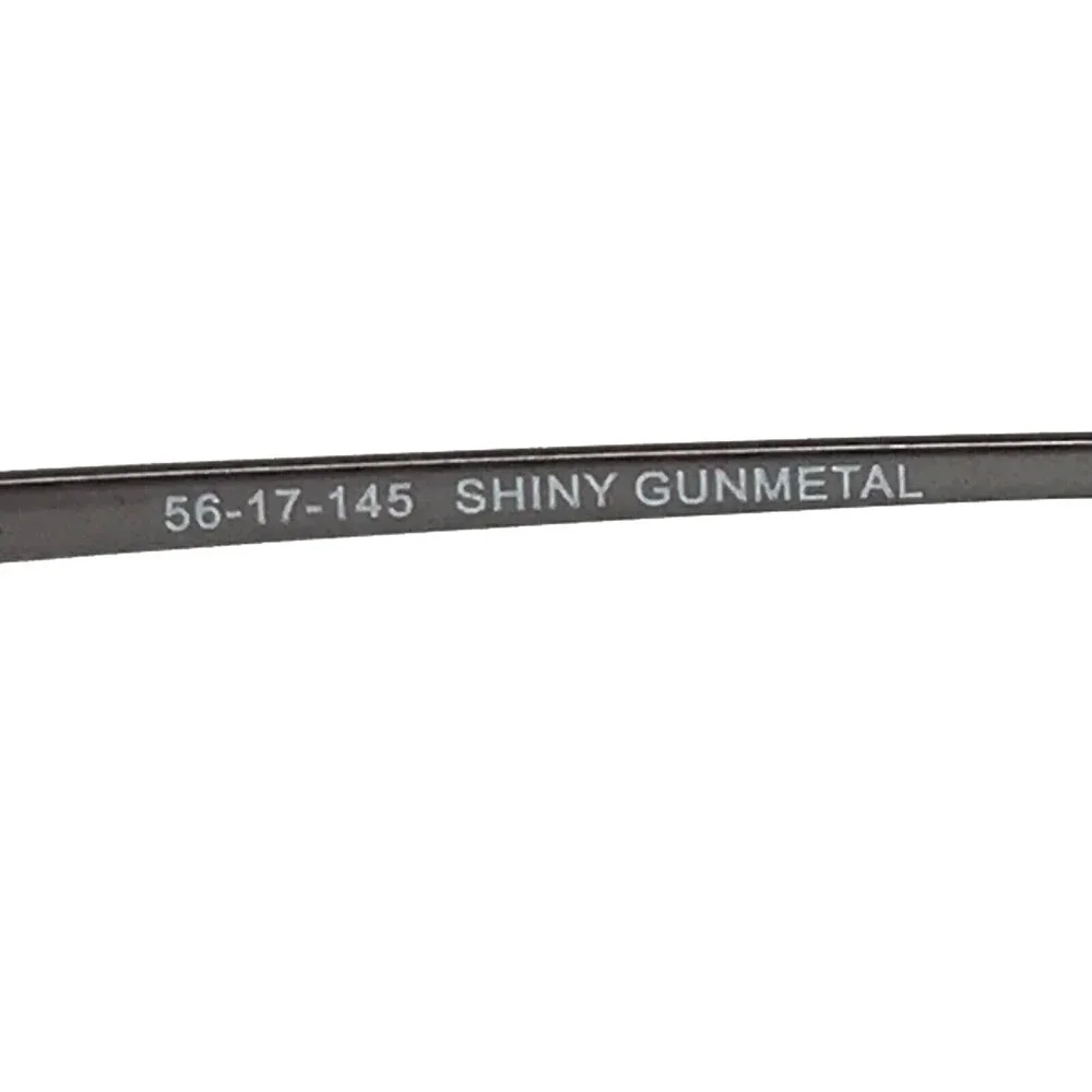 Bulova Eyeglasses Frames CHICO SHINY GUNMETAL Gray Square Titanium 56-17-145